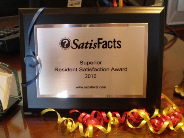 Hunter's Ridge receives award