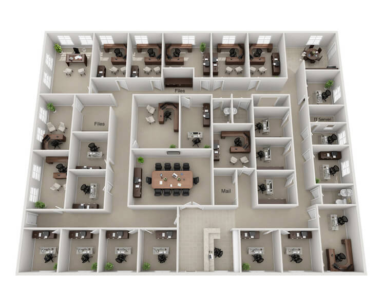 Floor plan of office space